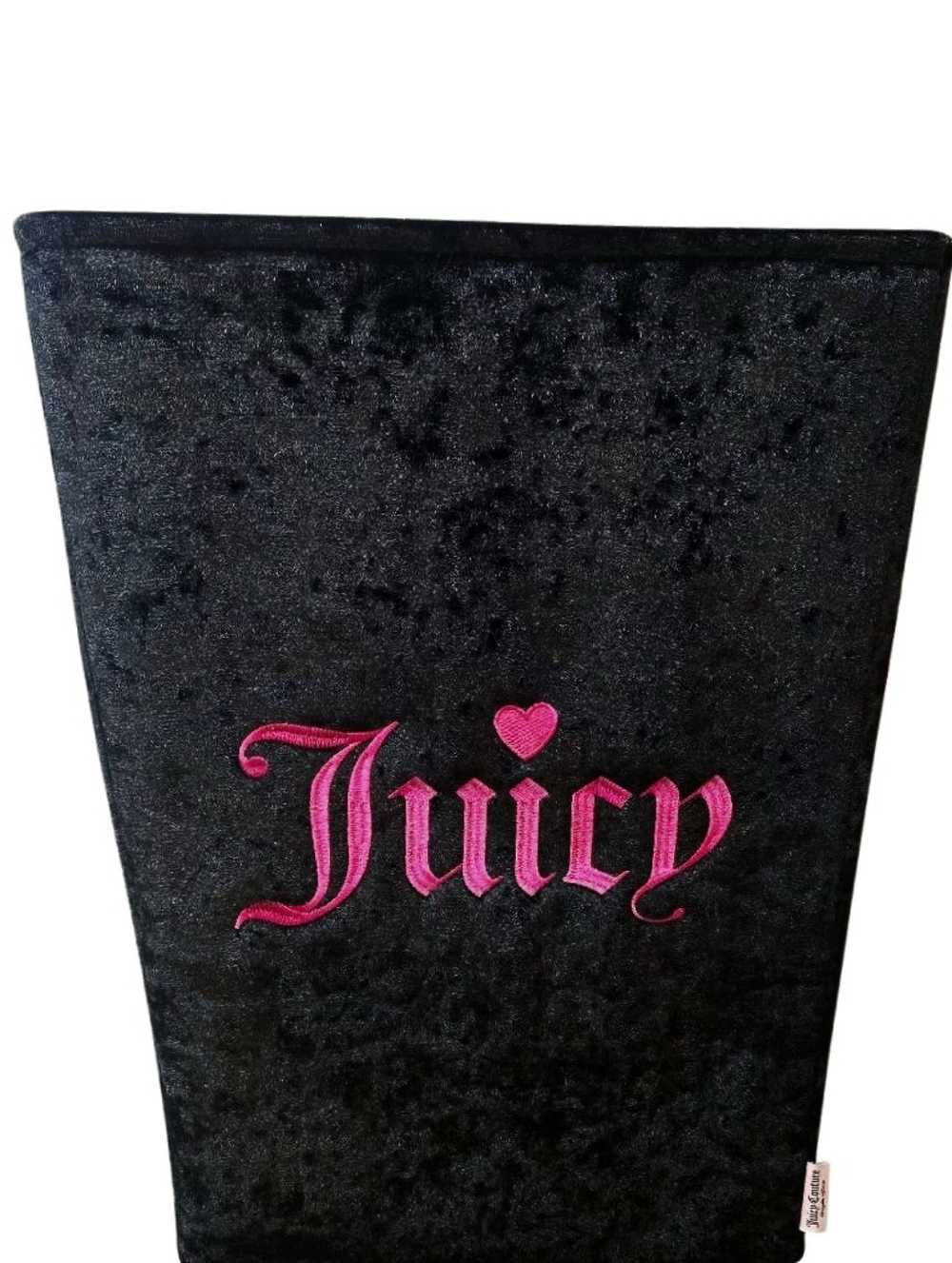 Juicy Couture Home Embrodried Script Logo Velour Basket